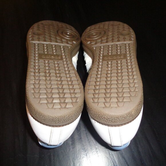 adidas Samba White and Light Blue Athletic Shoes - Picture 5 of 12